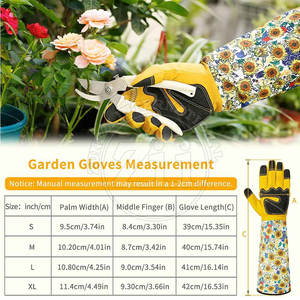 Guantes de Jardinería de Cuero Duraderos, Impermeables y Resistentes a Cortes, Personalizados con su Propio Diseño - Product Image 3