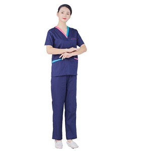 2025 alta calidad de moda antiarrugas Doctor Scrub enfermera traje Pantalones rectos Scrubs Hospital uniforme de enfermería al por mayor - Product Image 2