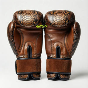 Guantes de Boxeo de Piel de Serpiente y Cuero Vacuno Genuino de Primera Calidad, con Logotipo Personalizado, Estilo Vintage, Twins Winning - Product Image 2