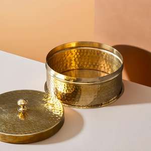 Caja de Chapati de latón o almacenamiento artesanal Roti Dabba para panes planos indios y uso diario - Product Image 3