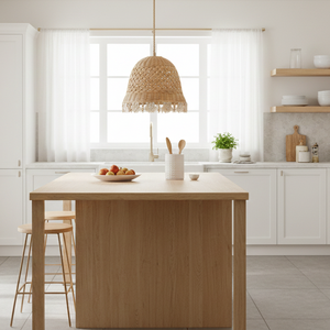 Lampe suspendue en bambou ECONA, design moderne tissé à la main, écologique, légère, durable, pour une utilisation en intérieur, salon - Product Image 1