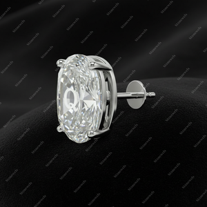 GIA ได้รับการรับรอง Def VVS ในห้องปฏิบัติการปลูกเพชรตัวอักษรเริ่มต้น Q ทองชั้นดี925เงินสเตอร์ลิงต่างหูของขวัญแก่เธอ - Product Image 2