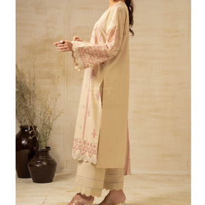 Empaque con Logotipo Personalizado Disponible, Traje Kurti Bordado Moderno para Mujer, Tela Transpirable Personalizada - Product Image 5