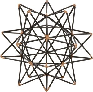 Sphère géométrique moderne Sculpture de table en aluminium Décoration intérieure Accent Ornements Prix de gros - Product Image 1