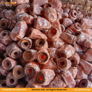 Premium Quality 2-3 Kg Hand-Crafted Himalayan Pink Salt Lamps with Carved Wooden Base Natural Crafts bedroom salt lamp - Product Image 4