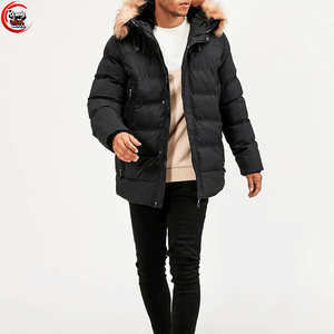 Blouson matelassé zippé personnalisé pour homme - Tissu en toile tricotée respirante avec col montant, style urbain, long, pour l'entraînement sportif - Product Image 6