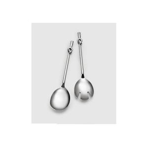 Juego de cubiertos de Metal chapado en oro, cuchara y tenedor para ensalada, nuevo aspecto - Product Image 6