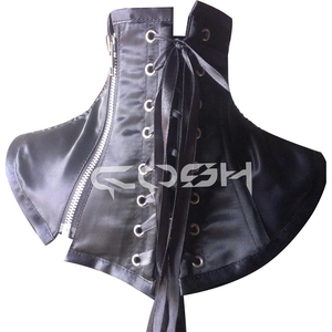 Corsé de cuello de satén ajustable con varillas de acero y cordones en la espalda - Product Image 6