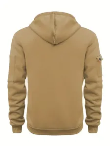 Sudadera con capucha unisex tejido polar de gran tamaño en relieve pantalla personalizada otoño Sudadera con capucha logotipo propio sudaderas con capucha en blanco hombres fabricante de Pakistán - Product Image 3