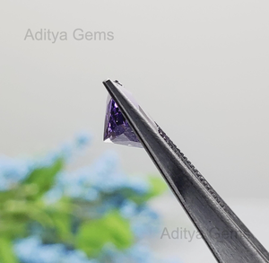 อัญมณีอเมทิสต์สามเหลี่ยมแบบหลวมจากแอฟริกาธรรมชาติ Jaipur อัญมณีสีม่วง1-50มม. - Product Image 3