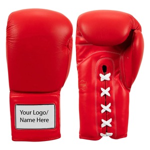 ถุงมือชกมวยหนังวัวแท้คุณภาพสูง แบบเต็มนิ้ว ผูกเชือก สำหรับฝึกซ้อมและชกมวย ระดับพรีเมียม สินค้ามาใหม่ - Product Image 1