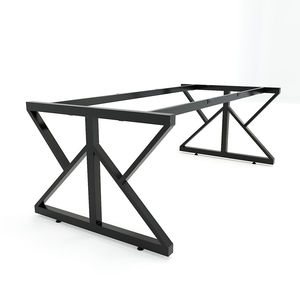 SFKC009 - Mesa de Reuniones Moderna con Estructura Metálica en Forma de K de 2 Patas y Tablero Pequeño de Madera - Product Image 2