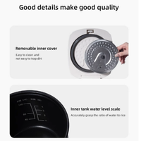 DON FELIZ AE-123 2L Marmite Électrique Intelligente pour Soupe et Bouillon avec Couvercle, Minuteur, Revêtement Antiadhésif en Céramique, Doublure en Acier Inoxydable, Plastique