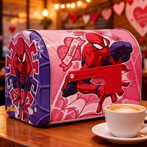 Caja de Embalaje de Dulces de San Valentín con Forma de Buzón Rosa con Diseño de Superhéroe - Product Image 4