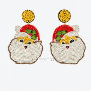 Bulk Festive Reindeer Christmas Beaded <b>Earrings</b> for Wholesale - <b>Holiday</b> Fashion Accessories - Product Image 6