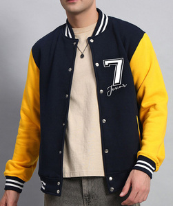 Sweat-shirt à manches longues en laine de haute qualité, veste bomber universitaire pour homme, unisexe, avec col montant, logo brodé sur le devant - Product Image 2