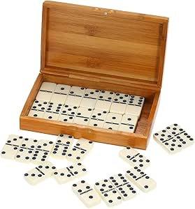 ชุดโดมิโนฝังลายกระดูกงูแบบกำหนดเองจากโรงงาน บรรจุในกล่องทรงสี่เหลี่ยมผืนผ้าเคลือบสี ชุดโดมิโน 28 ชิ้น สำหรับเป็นของขวัญ ผลิตในอินเดีย - Product Image 3