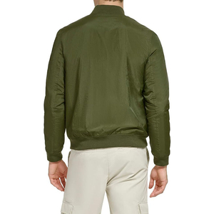 Venta al por mayor de color verde sólido ropa de hombre chaqueta de bombardero 2025 nueva llegada 100% tela de poliéster chaqueta de bombardero de manga larga para la venta - Product Image 6