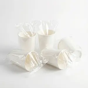 Vasos de Papel Ecológicos con Recubrimiento de PE, Envueltos Individualmente, Desechables, para Bebidas Calientes y Frías - Product Image 5