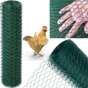 Filet hexagonal en PVC, maille de 3/4 pouce, vert, en rouleau, pour cage à poules et enclos pour animaux (largeur 1,2 m) - Product Image 3