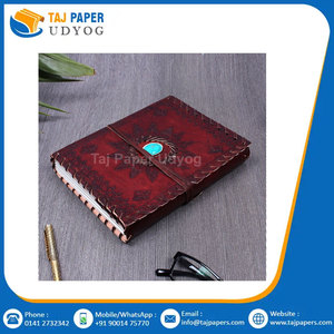 Cuaderno de cuero con estampado de diseñador Vintage A5, diario hecho a mano, cubierta de piedra, 120 páginas interiores, Material de papel de regalo, diarios A4 A6 - Product Image 2