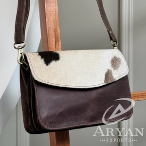 Women's Stylish Hair on Fur Leather Handbag Sling <b>Bag</b> Purse Genuine Leather Shopping <b>Bag</b> Stylish Cowhide Fur <b>Bag</b> - Product Image 1