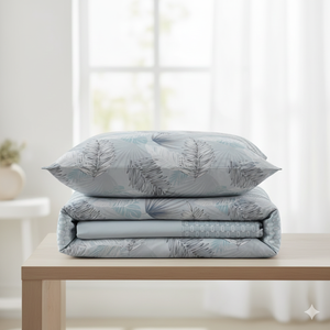 Ensemble de literie double imprimé de haute qualité, taies d'oreiller assorties, motifs floraux, coton lavé, style moderne - Literie de maison douce et élégante - Product Image 5