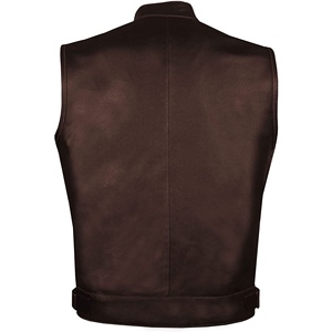 Gilet de moto pour homme en toile et cuir de haute qualité, grande taille, anti-UV, coupe-vent, respirant, imperméable, séchage rapide, logo personnalisé - Product Image 4