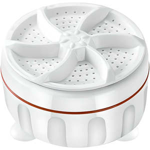 Portable Ultrasonic Travel <b>Washing</b> <b>Machine</b> Mini <b>Top</b>-<b>Loading</b> Semi-Automatic Foldable Stainless Steel Housing Battery Power Source - Product Image 4