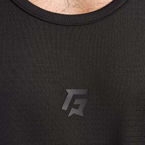 เสื้อกล้ามมีฮู้ด GA Ultimate Muscle Gym Vest สำหรับผู้ชาย ไซส์ XL ผ้าโพลีเอสเตอร์และสแปนเด็กซ์ สีดำล้วน - Product Image 5