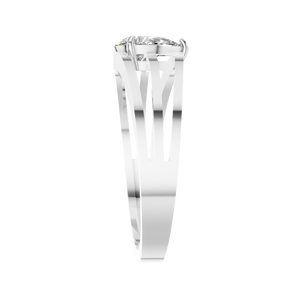 Bague de fiançailles en or blanc 14 carats massif avec moissanite taille poire, sertie à griffes, effet glacé, pour mariage, fête, anniversaire, passe le testeur de diamants - Product Image 2