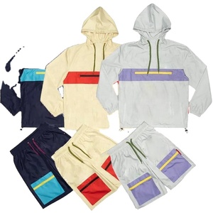 2026 Lightweight Men's Hooded <b>Windbreaker</b> Jacket Custom Logo Breathable Windproof Waterproof <b>for</b> <b>Beach</b> Running Tracksuits Sets - Product Image 4