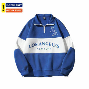 Sudadera Personalizada de Estilo Urbano, Lisa, de 500g, Extra Grande, con Solapa, Color Sólido, Básica, Tipo Polo, con Cuello para Hombre - Product Image 1