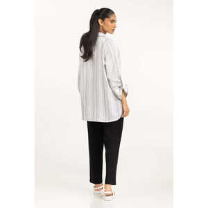 Camisas Casuales de Popelina para Mujer, Manga Larga, Botones, Estilo Vintage Simple, Talla XL, Primavera/Verano, Tejido de Punto, Diseño Liso - Product Image 3