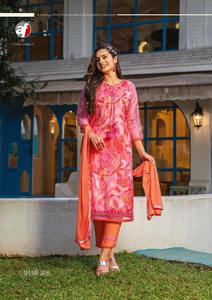 Hot Selling High-On-Demand Pure Viscose Satin Silk Kurti Pant with Viscose Nazmin Dupatta for Adults Low Price <b>Supply</b> from India - Product Image 3