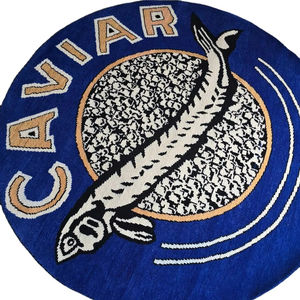 High vintage redondo turco Oushak persa Room Mat Blue Sky Blu Alfombra tejida a mano por artesanos para alfombras y juegos de área de golf - Product Image 1