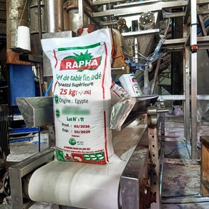 Sel iodé de marque RAPHA Premium 25 kg |   Sel de mer fin et raffiné |   Aliments de qualité supérieure, pureté élevée, Égypte - Product Image 1