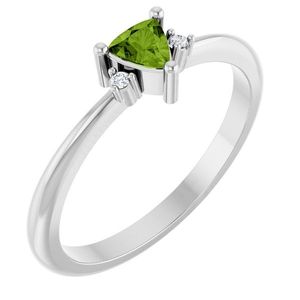 Anillo Stuller con Acentos de Oro Blanco de 14K 72435:255P, Patrón Geométrico, Bañado en Rodio, Piedra Tallada, Talla Ajustable, Apto para Compromiso - Product Image 1