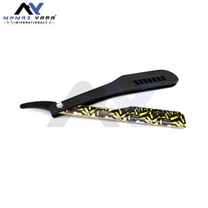 Rasoir droit professionnel pour barbier, en acier inoxydable, pliable, rasoir classique pour rasage humide, façonnage de la barbe, résultats de toilettage - Product Image 3