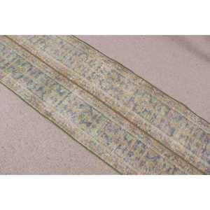 Tapis vintage 1,7 x 6,1 pieds, tapis turc, tapis en laine bleu à pois - Product Image 4