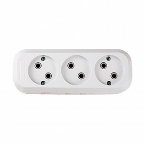 Enchufe de extensión blanco de 3 vías sin conexión a tierra sin Cable IP22 16A 220-250V UE/Reino Unido/EE. UU. Regleta de alimentación estándar ABS resistente al fuego - Product Image 1
