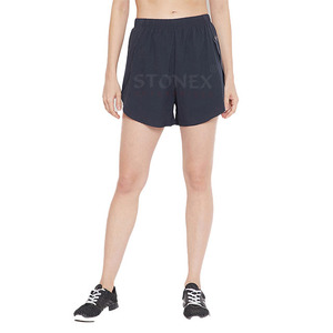 Short de yoga en coton taille haute pour femme Décoration en maille à séchage rapide Respirant Doux Taille élastique pour les entraînements Sports Femmes - Product Image 1