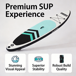 Planche à pagaie <span class=keywords><strong>gonflable</strong></span> <span class=keywords><strong>simple</strong></span>, bleu clair et blanc, 320x76x15cm, design <span class=keywords><strong>simple</strong></span>, logo personnalisé OEM, pas cher, directement de l'usine 2026fashionFactory - Product Image 2