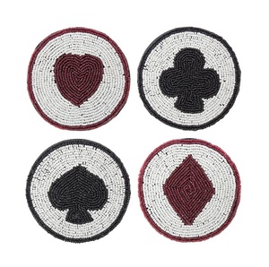 Luxury <b>Beaded</b> <b>Coaster</b> Seed Beads Embroidery Home Decor Modern Seed Beads Embroidery <b>Coaster</b> Artistic Table Style - Product Image 2