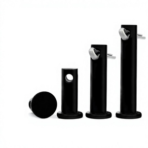 Pasador cilíndrico de alta resistencia Grado 88 con orificio de cabeza plana y pasador de resorte de localización, óxido negro, en stock del fabricante - Product Image 1