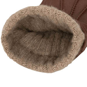 Gants en peau de mouton en cuir coupe-vent confortables avec un design noir chaud pour un usage quotidien en hiver - Product Image 3