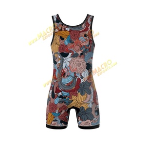 Custom Logo Plus Size Cheap Sublimation Digital Camo <b>Gay</b> Team Weightlifting <b>Suit</b> Wrestling Singlet Flatlock Stitching Custom - Product Image 4