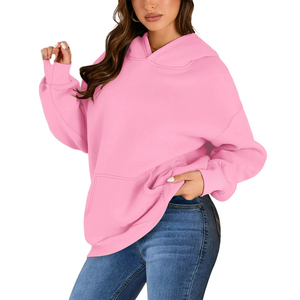Ensemble de sweat-shirts à capuche décontractés pour femmes, en molleton de coton 240g, anti-boulochage, écologiques, de haute qualité - Product Image 1