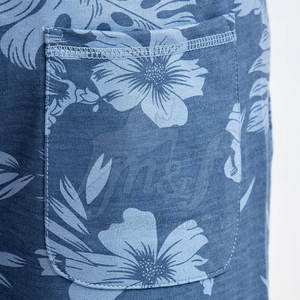 กางเกงขาสั้นผ้าแคนวาสสีกลางเอวสำหรับผู้ชายผ้านุ่มระบายอากาศได้ดีแห้งเร็วสีทึบเข้ารูป - Product Image 5