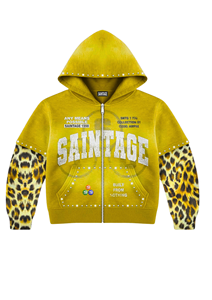 Sudadera Urbana con Estampado Personalizado y Bordado, Detalles de Pedrería, Corte Holgado, Tejido Grueso Lavado - Product Image 2